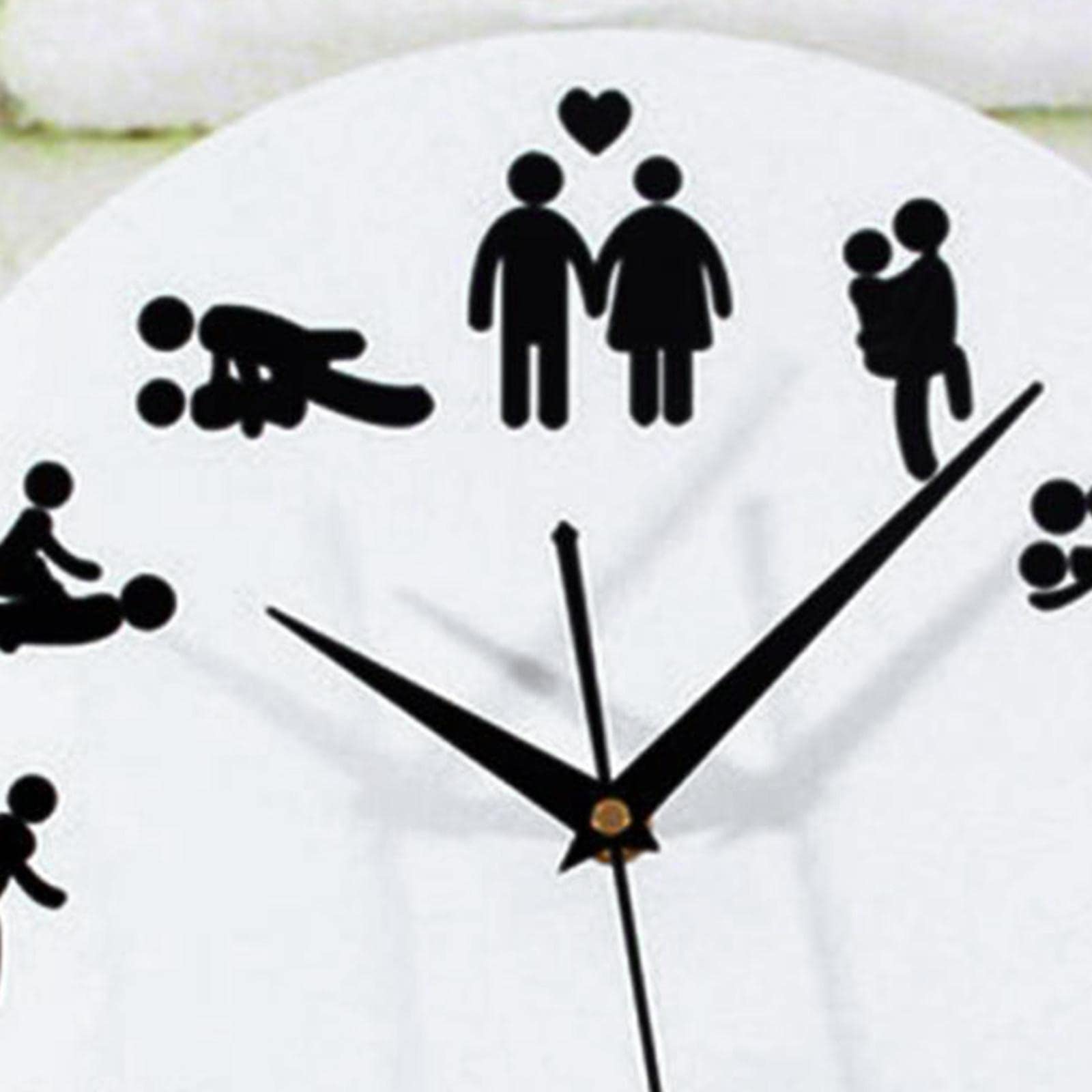 Skycandle Round Wall Clock Funny Effect Sex Position Wall Watch Bedroom Decor 1