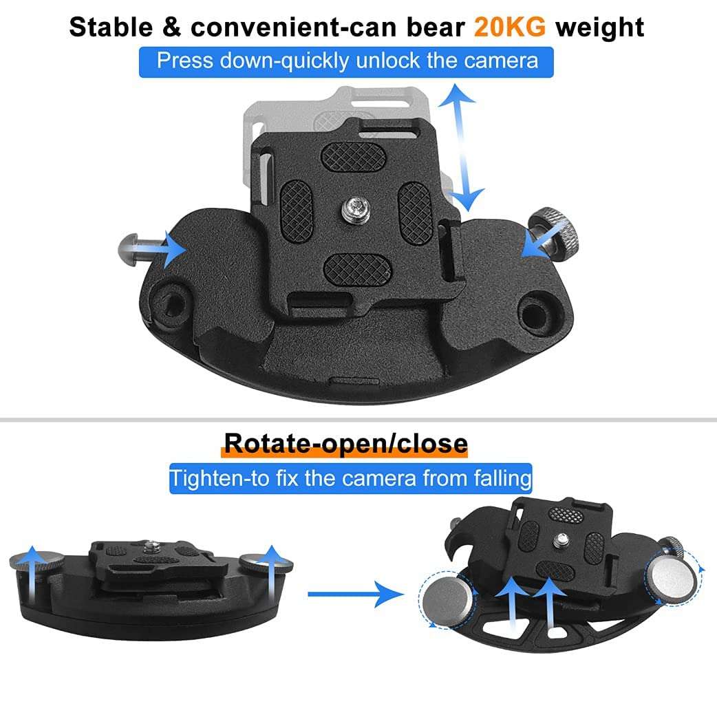 Heavy Duty Camera Backpack Waist Shoulder Strap Belt Quick Release Buckle Holder Clip Mount for DSLR Video Gopros Heros Insta360 One Camera Accessories 3