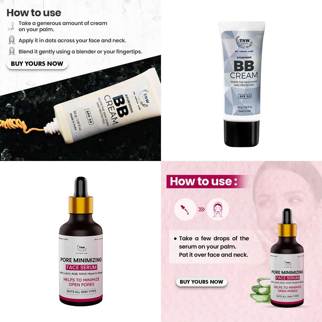 TNW-The Natural Wash Skincare Combo with BB Cream and Pore Minimizing Face Serum | For No Makeup Look & Minimizing Open Pores 5