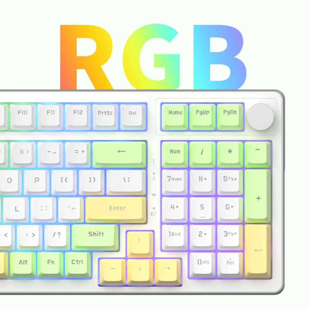 SIUKE AK992 Gasket Tri-Mode Keyboard RGB Mechanical Keyboard Gaming Keyboard with All Switches Customized Hot-Swappable BT Mode Wired Mode 2.4GHz Mode 6