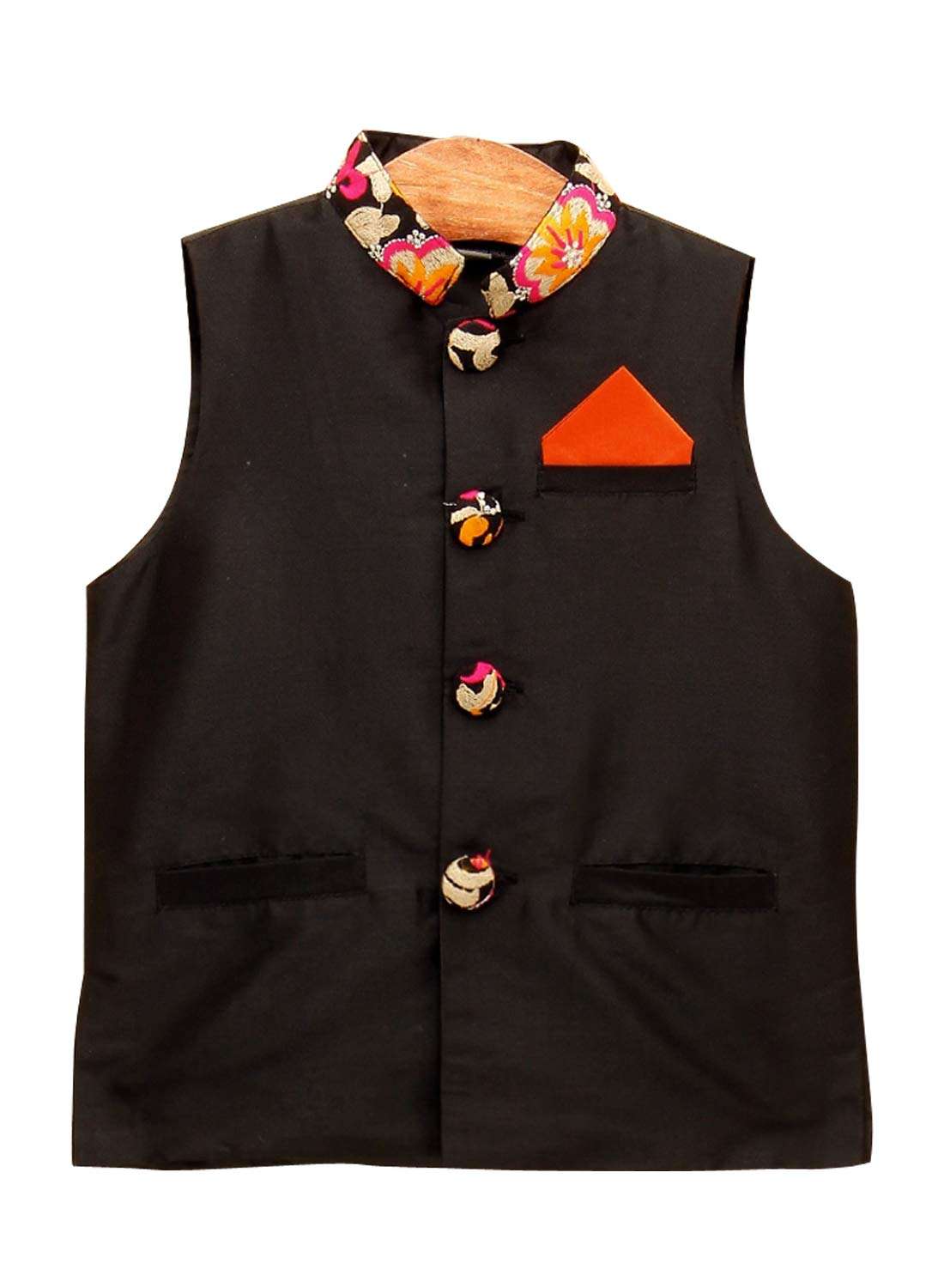 A.T.U.N. All Things Uber nice Boy's Solid Regular Pyjama Jacket Set (BJKP_Orange-Black 13-14 Years) 2