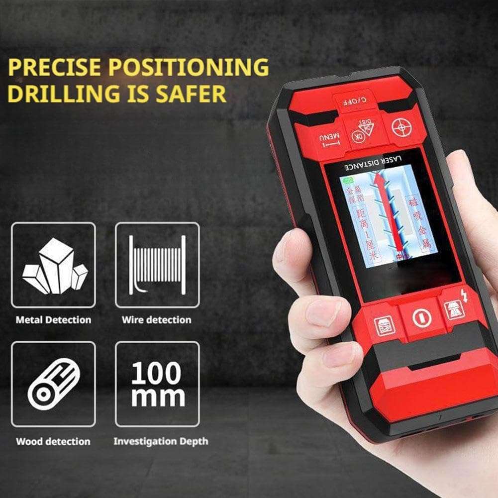 Multifunctional 4-in-1 Wall Scanning Detector, 2025 New Stud Finder with Smart Sensor, HD LCD Display, Accurate Positioning for Ac, Wire, Steel, Wood, Metal Inspection 4