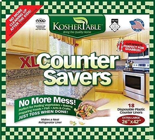 Extra Large Disposable Counter Liners Pack of 18 Plastic Kitchen Counter Covers for Easy Cleanup After Food Prep- Foldable, Versatile Kitchen Countertop Protectors- Top Time Savers 1