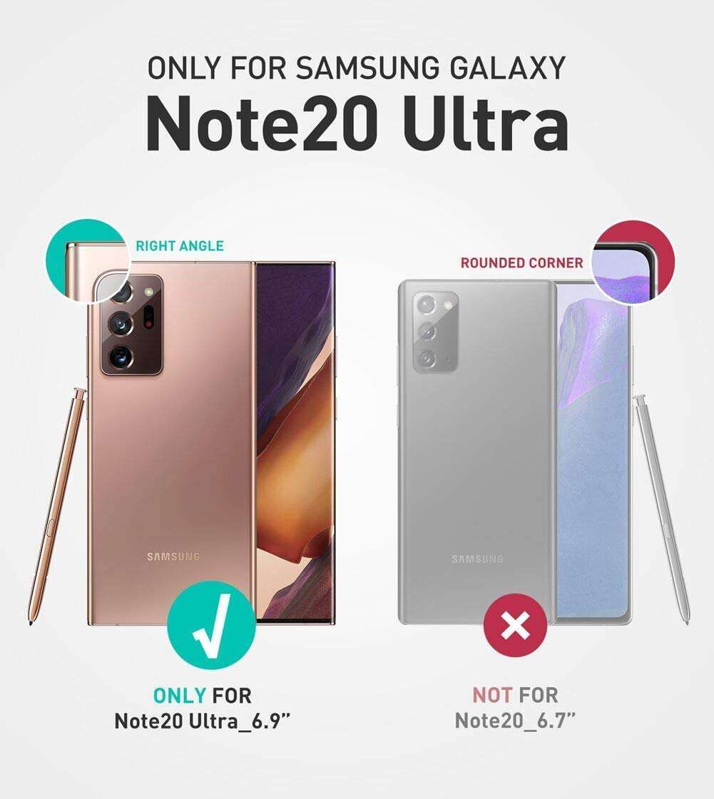 GORGCASE Samsung Galaxy Note 20 Ultra Case (5G) (6.9") - Slim Graphic Design Premium Heavy Duty [Impact Resistant] Defender Shockproof Dual Layer Protective Cover for Women Girl Red White Feather 2