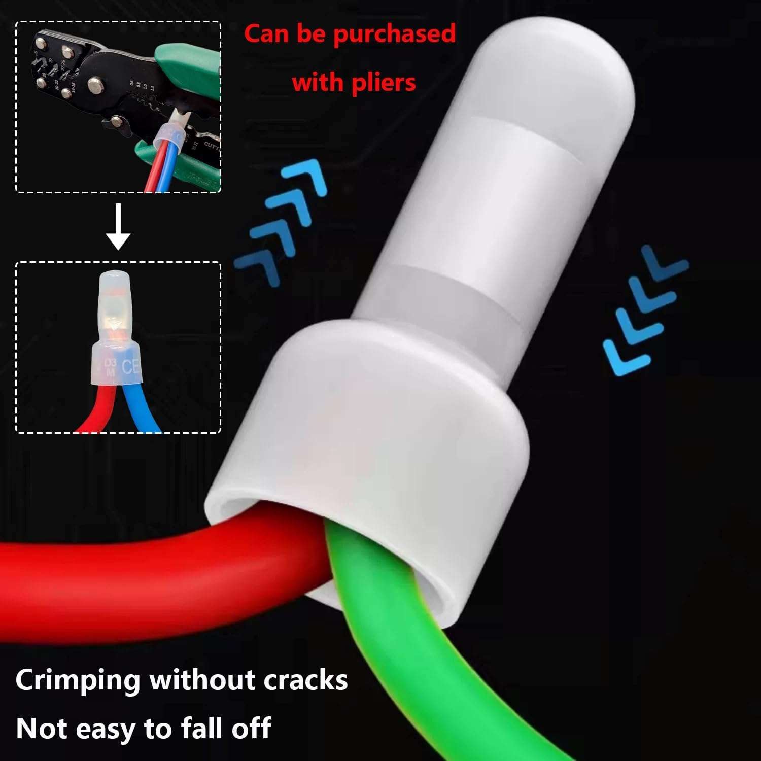 smseace 580Pcs Closed End Crimp Terminal 22-16,16-14,12-10AWG Wire End Caps Nylon Closed End Wire Connectors for Car,Audio,Electrical Equipment 5
