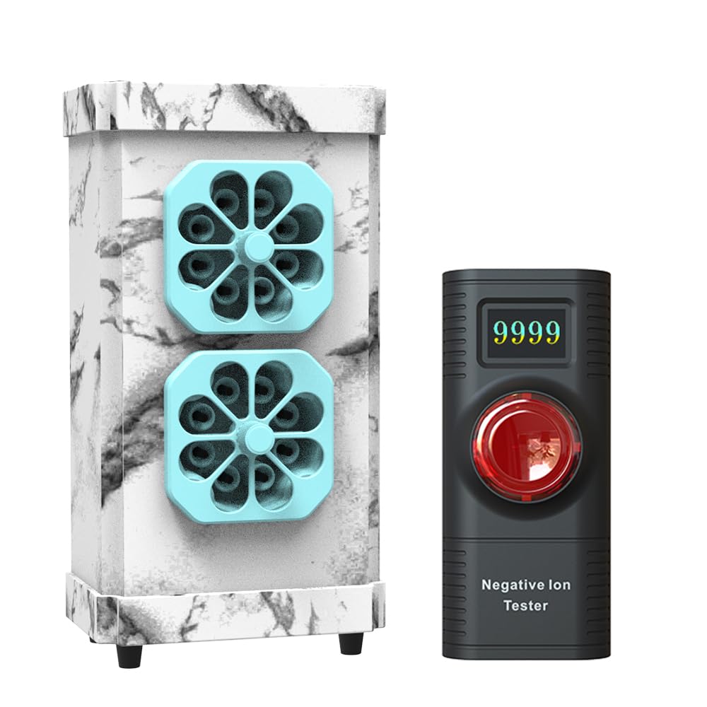 Negative Ion Generator, Portable Air Ionizer for Home, Good Sleep Aid Machine, Air Filter Odor, Smoke Dust, Pets Smell, Desktop Air Freshener for Bedroom, Bathroom, Toilet, office - Quiet&Filterless