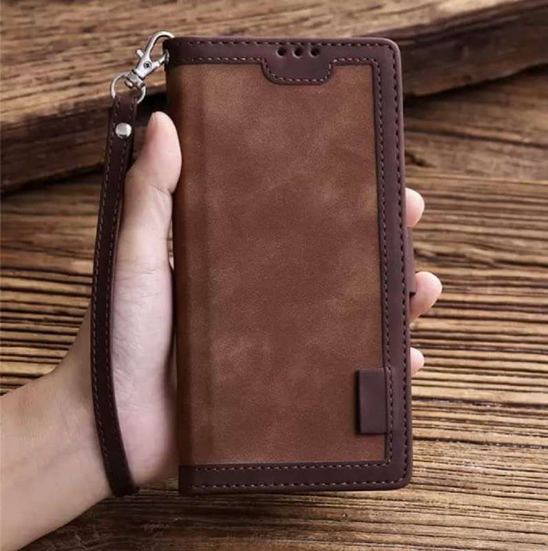 TROUNCE Professional Flip Cover (Shock Proof | Velvet Finish | Card Pockets Wallet & Stand | Brown) Case for Realme Narzo 60 Pro 4