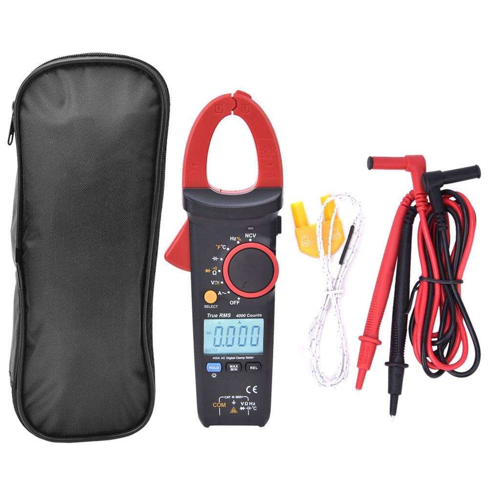 UT213B Digital Clamp Meter 4000 Counts 400A True RMS AC DC Voltage Current Auto-ranging Amp Voltage Tester with Backlight with Ohm Diode Capacitance Temperature Test 2