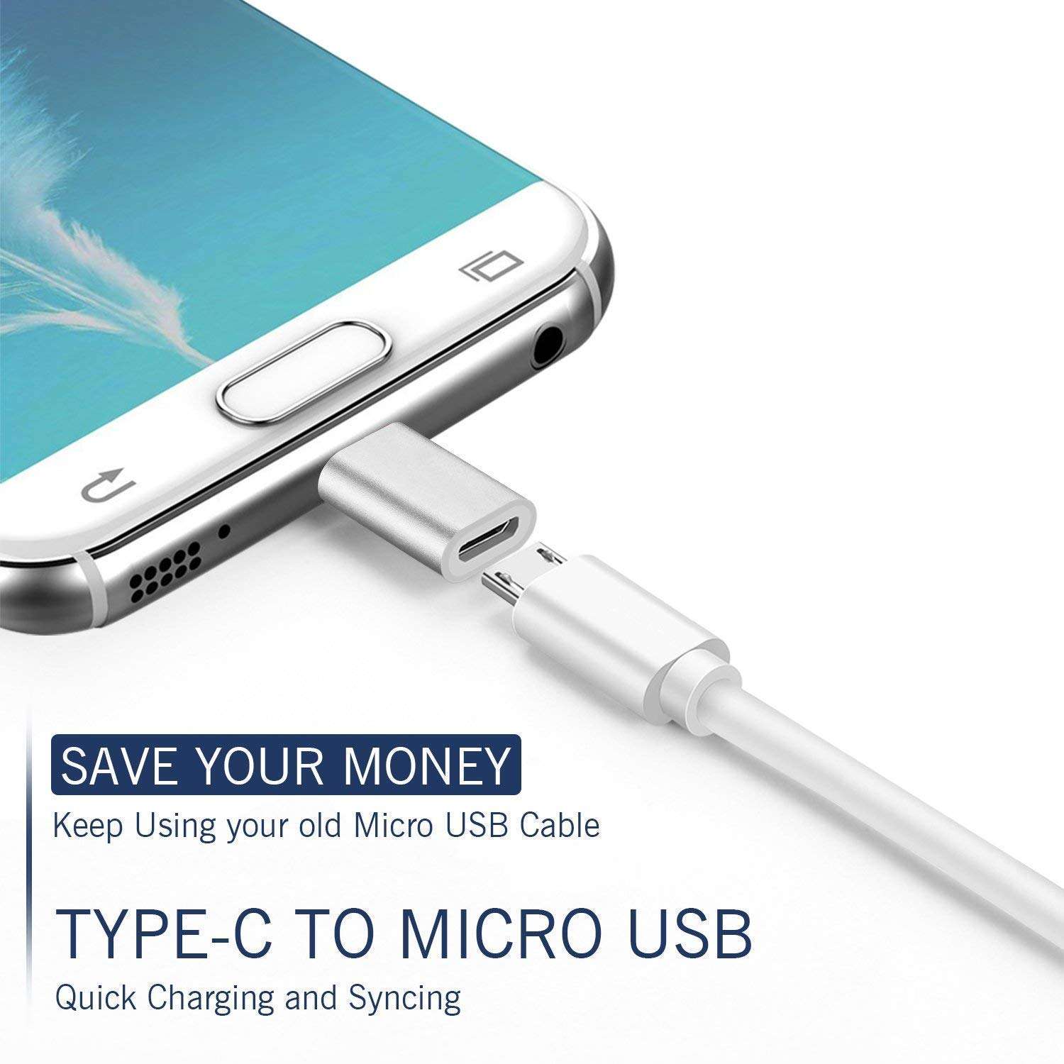 Type-C To Micro USB Adapter for Google Pixel XL Micro USB to USB Type C (USB 3.1) Adapter Original Adapter | USB Data Charging Adapter | Type-C to Micro USB Charger Adapter USB 3.1 | Portable Charging & Hi-speed USB 3.1 Type C Male to Micro USB Female Converter Connector Adapter | USB Type-C To Micro USB Adapter| High Speed Charging Adapter Convertor Connector 3