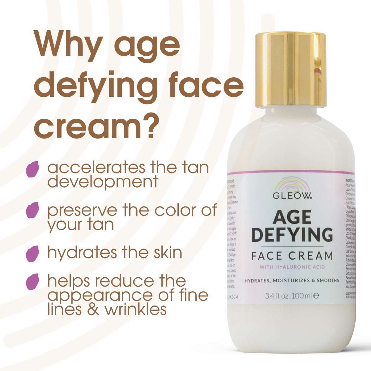 GLEOW Face Tanning Drops to Add to Moisturizer, Face Self Tanner with Revitalizing Cream, Bronzing Drops with Hydrating Cream 1oz+3.4oz 6