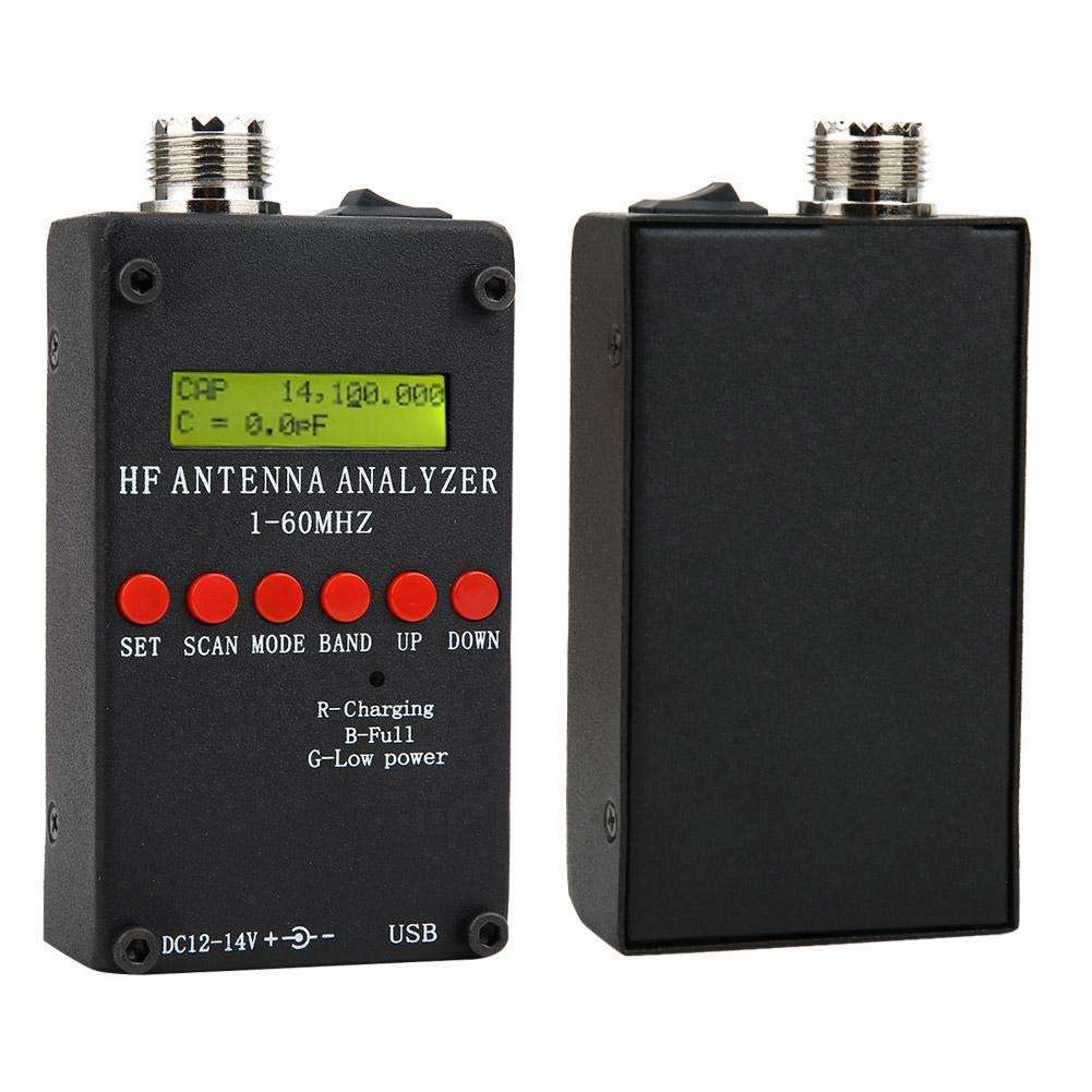 Antenna Meter Mini60S Antenna Analyzer 1-60MHz DC12-14V Network Analyzer Radio Accessory with Mini USB Socket 6