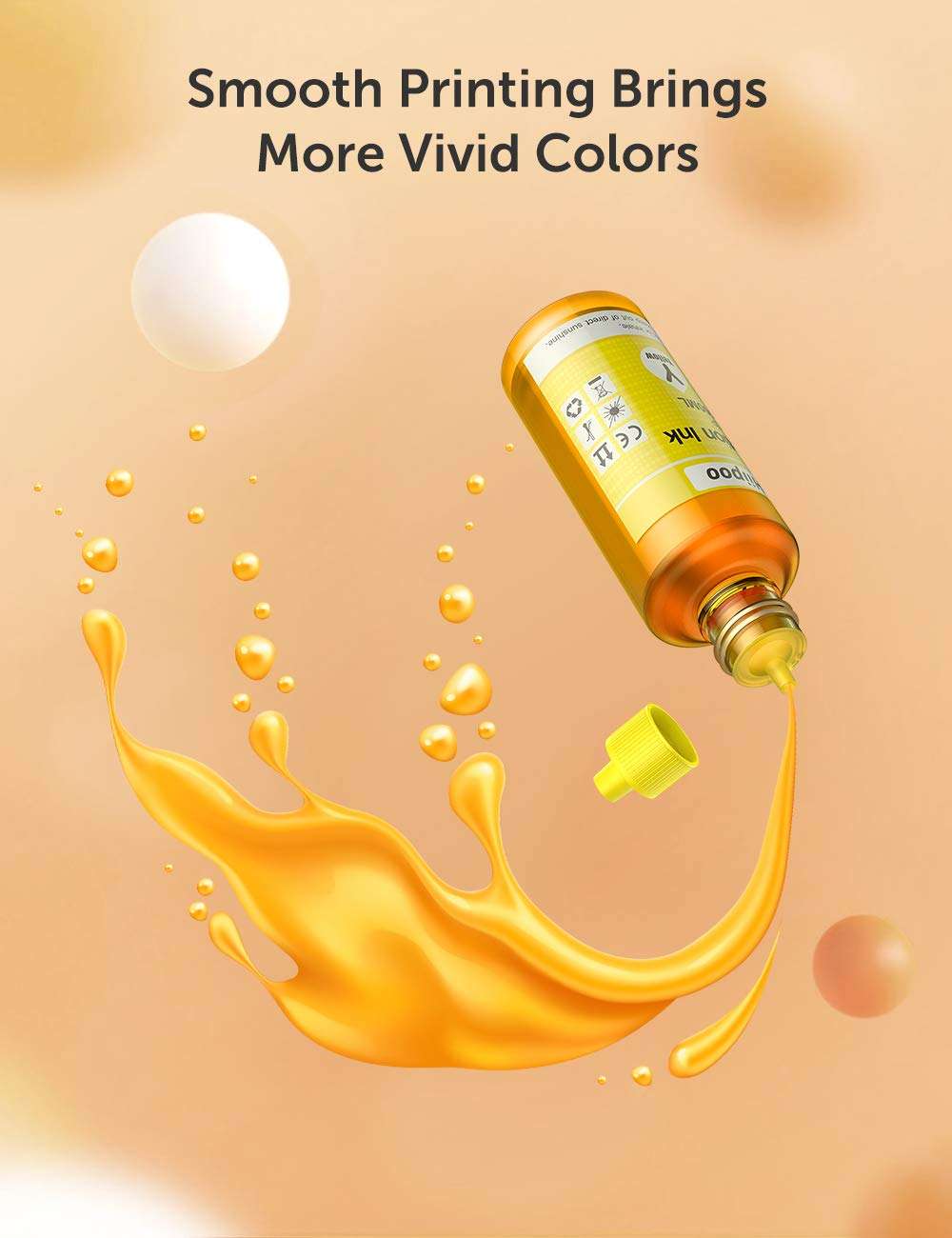 Hiipoo Sublimation Ink Refilled Bottles Work with WF7710 ET2760 ET2720 ET2803 ET2800 ET15000 C88 C88+ Inkjet Printer Heat Press Transfer on Mugs Plates T-Shirts Pillows Phone Case 4