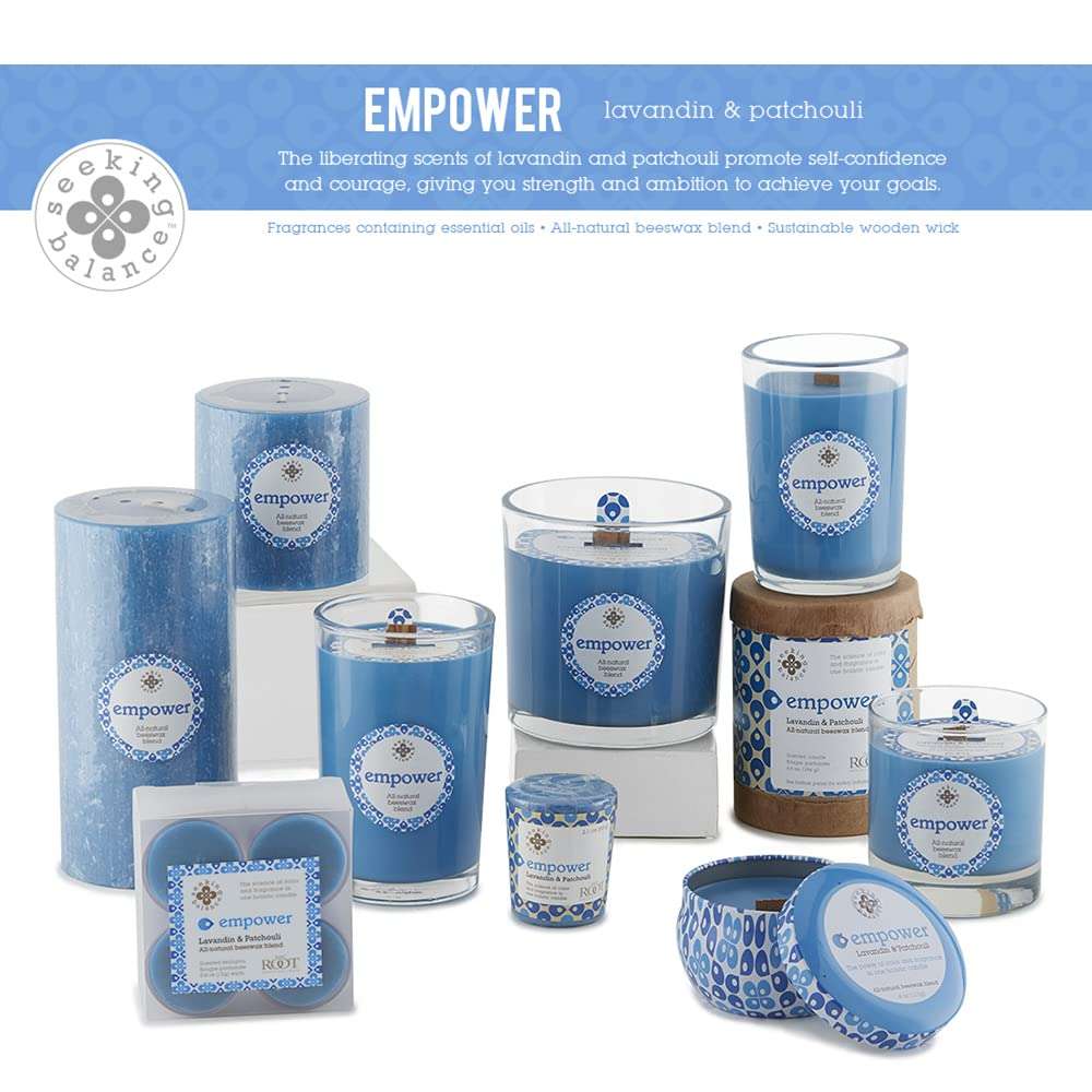 Root Candles Seeking Balance 20-Hour Votive Candles, 18-Pack, Empower: Lavandin Patchouli, 18 Count 3
