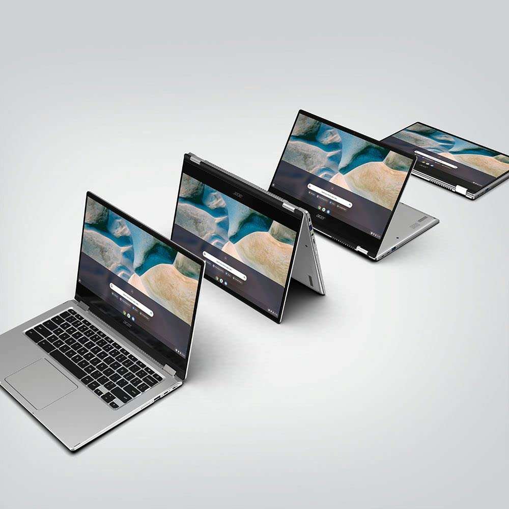 acer 2022 Chromebook Spin 514 2-in-1 Convertible Laptop, 14" FHD Touchscreen, AMD Ryzen 3 3250C Processor, 4GB RAM, 64GB eMMC, USB-C, 10+ Long Battery Life, Backlit KB, Chrome OS, YSC Accessory 3