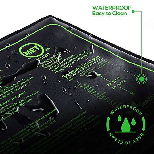 MET Certified 2 Pack Seedling Heat Mat, Seedfactor Waterproof Durable Germination Station Heat Mat, Warm Hydroponic Heating Pad for Indoor Home Gardening Seed Starter(10" X 20") 5