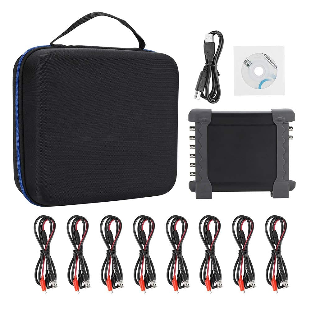AJITEK 1008A 8 Channel PC USB Digital Storage Virtual Oscilloscope DAQ Signal Generator