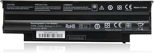 New Replacement J1KND Laptop Battery for Dell Inspiron 14R N4010 N4050 N4110 M4040 15R N5010 N5030 N5040 N5050 N5110 M501 M5040 17R N7010 N7110 Battery fits 04YRJH 4T7JN 9T48V TKV2V YXVK2 Battery 6