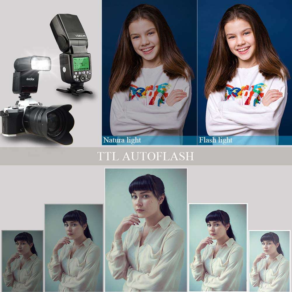 GODOX V860II-N TTL Flash 1/8000s High-Speed Sync GN60 Camera Flash Speedlight with Rechargeable Battery 1.5S Recycle Time 650 Full Power Flashes for Nikon D3400 D3200 D5300 D5600 D750 (V860II-N) 6