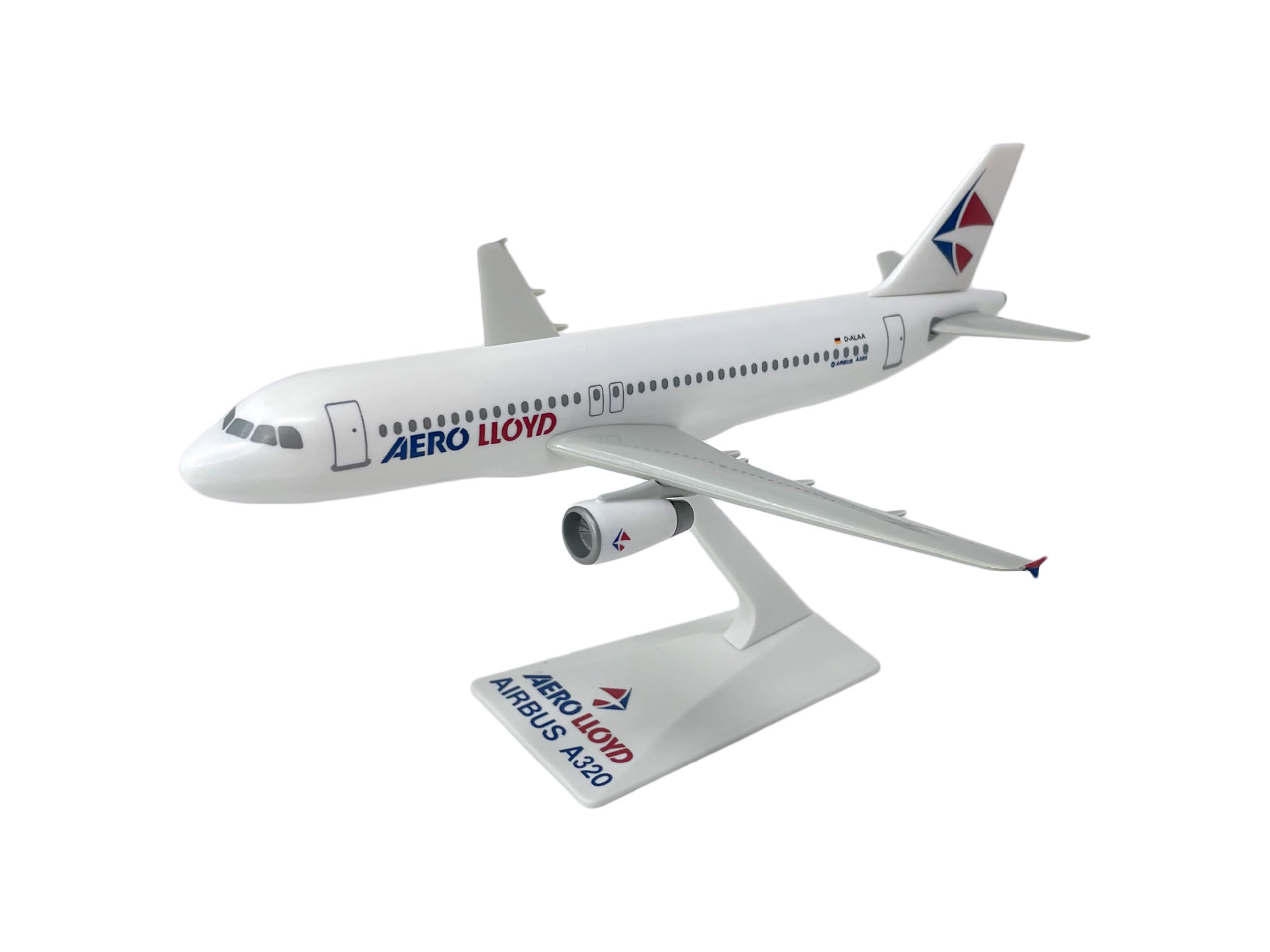 Flight Miniatures Aerolloyd (96-03) A320-200 1:200 Scale - Plastic Snap-Fit Model Airplane - Collectible Replica of Aerolloyd Aircraft - Part# AAB-32020H-046