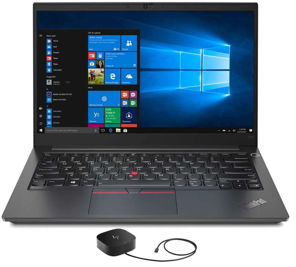 Lenovo ThinkPad E14 Gen 2 Home & Business Laptop (Intel i7-1165G7 4-Core, 16GB RAM, 4TB PCIe SSD, Intel Iris Xe, 14.0" 60Hz Touch Full HD (1920x1080), Fingerprint, WiFi, Bluetooth, Win 11 Pro) 1