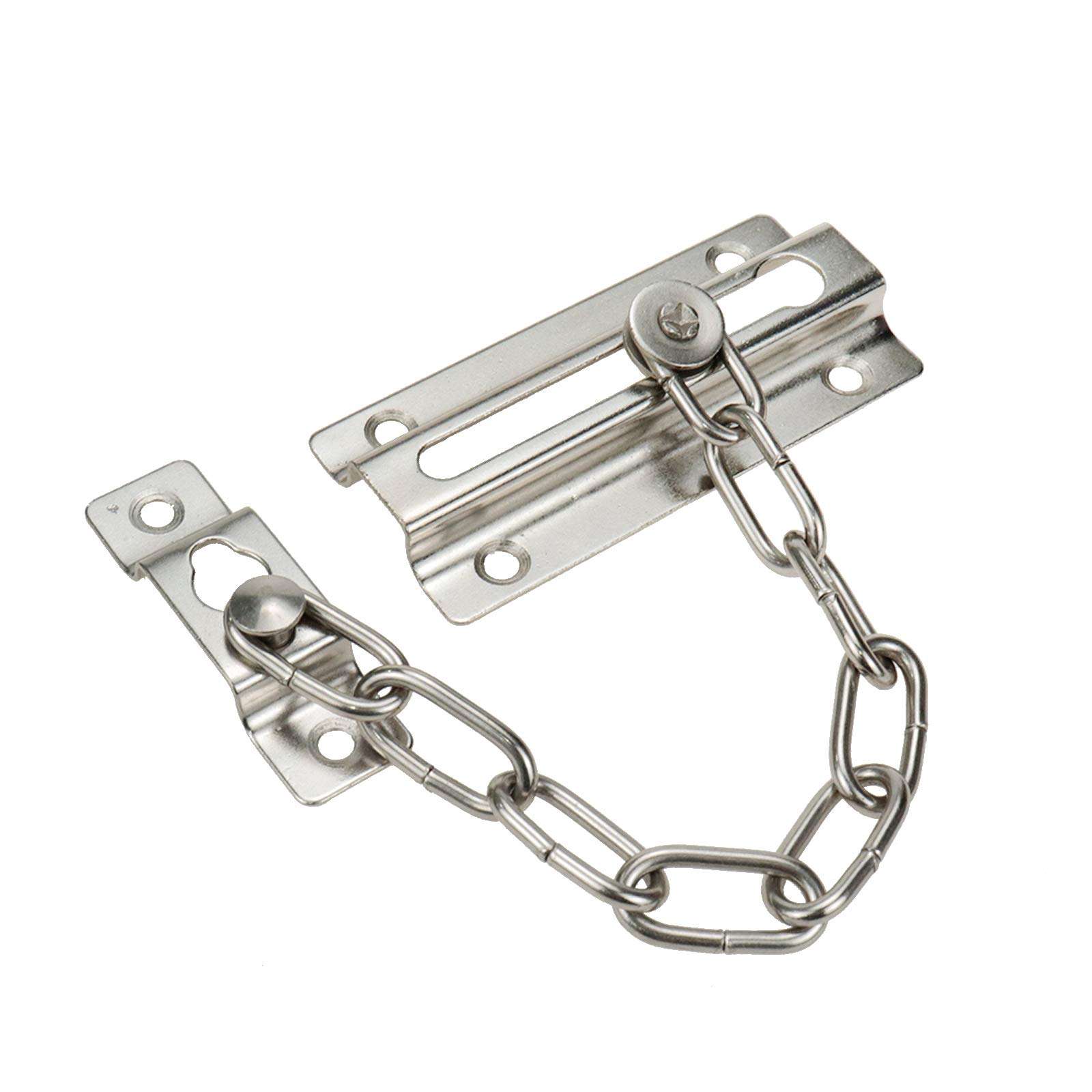 Autoly Security Steel Chain Door Guard Home Security Door Chain Lock for Cabinet, Silver 1