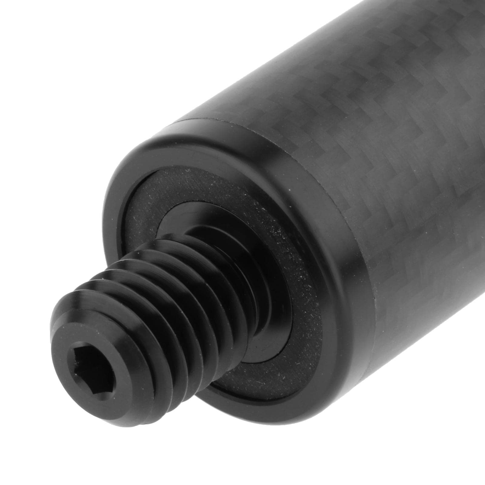 Fancyes Billiard Pool Cue Extensions, Billiards Pole Accessories, Professional with Pool Cue Extend Tube, Carbon Fiber, Black, 8 Inch 4