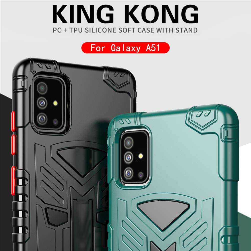 Case for Samsung Galaxy A71 Hybrid Heavy Duty Rugged Armor Hard Shell with Kickstand Military Grade Hard PC + TPU Bumper Fall-Proof Protective Phone Cover for Samsung Galaxy A71 4