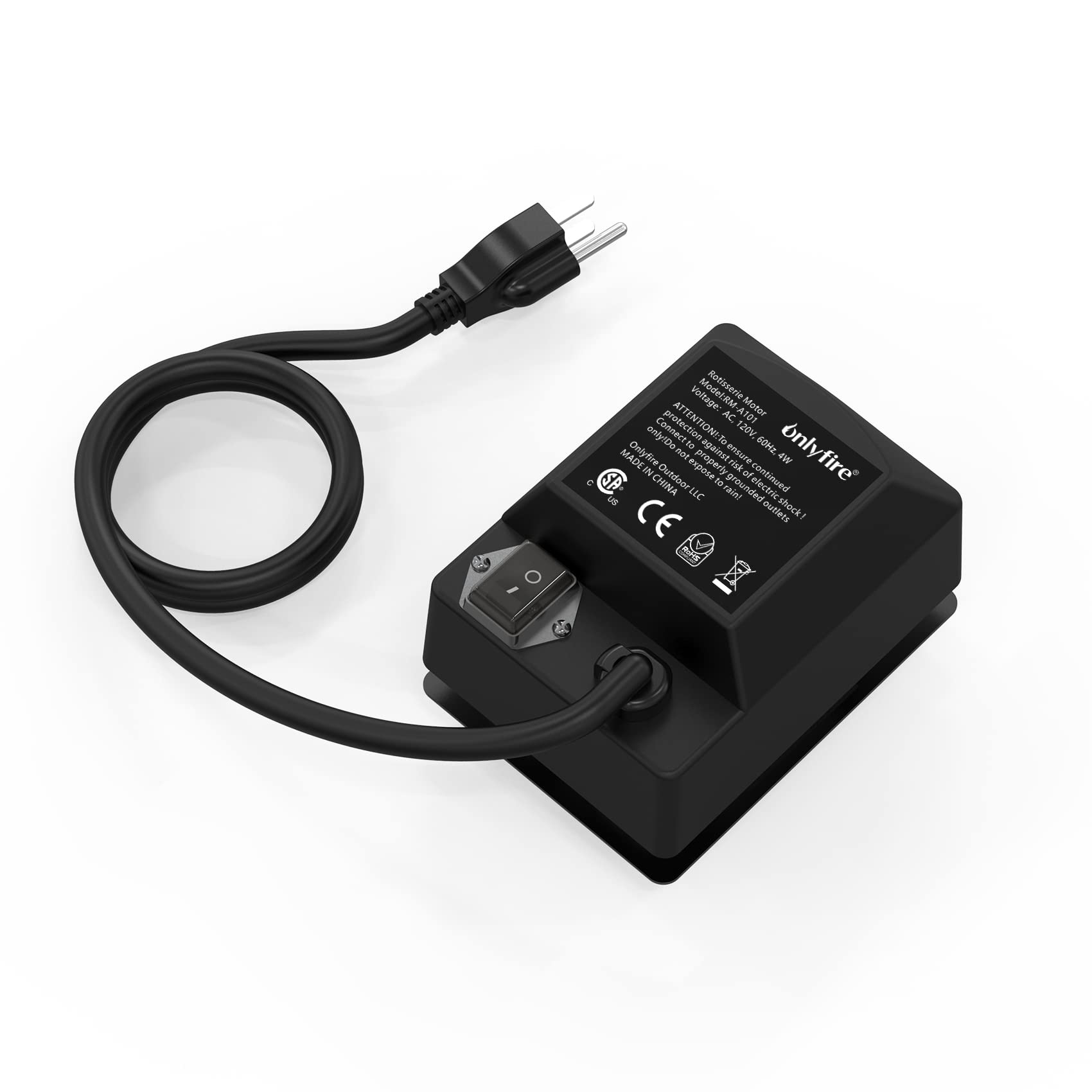 onlyfire Universal Rotisserie Kit 32”- 42” x 5/16” Square Spit Rod for Use with 2 to 4 Burners Gas Grill 6