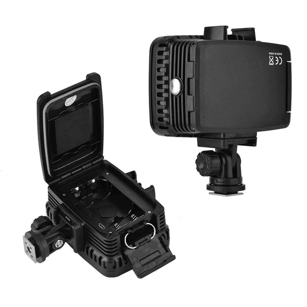 Camera Light 40m/130ft Underwater Waterproof Diving 60pcs LED Video Light 16:9 Wide Screen Fill Lamp for Camera and Smartphone 6