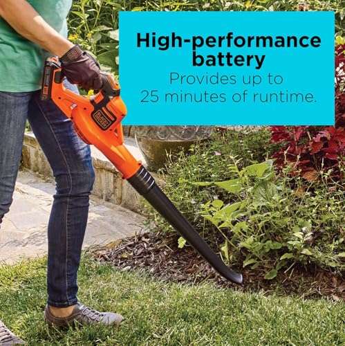 BLACK+DECKER 20V MAX* Cordless Sweeper with Power Boost, Leaf Blower with Battery and Charger (LSW321) 4