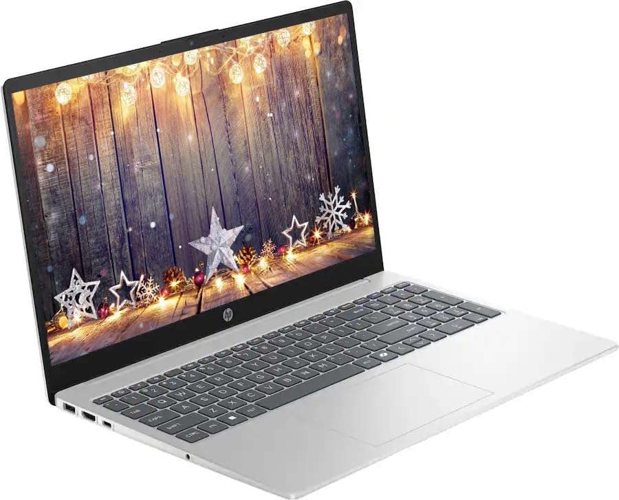 HP 15.6" Laptop with Microsoft Office 365 Included, Intel 4-Core Processor, 1.1TB Storage (1TB OneDrive and 128GB SSD), Windows 11, PLUSERA Earphones, Natural Silver (32GB RAM) 3