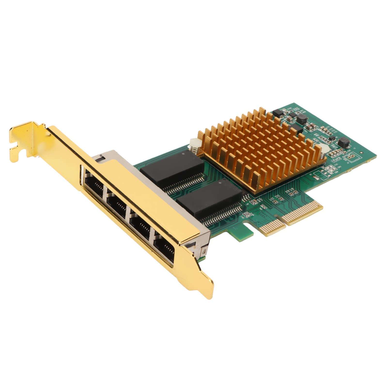 4 Port RJ45 PCI E Gigabit Ethernet Card, PCI Express Network Card I350 Chip PCI Express Network Adapter Card Fast Ethernet PCI E Network Adapter 5