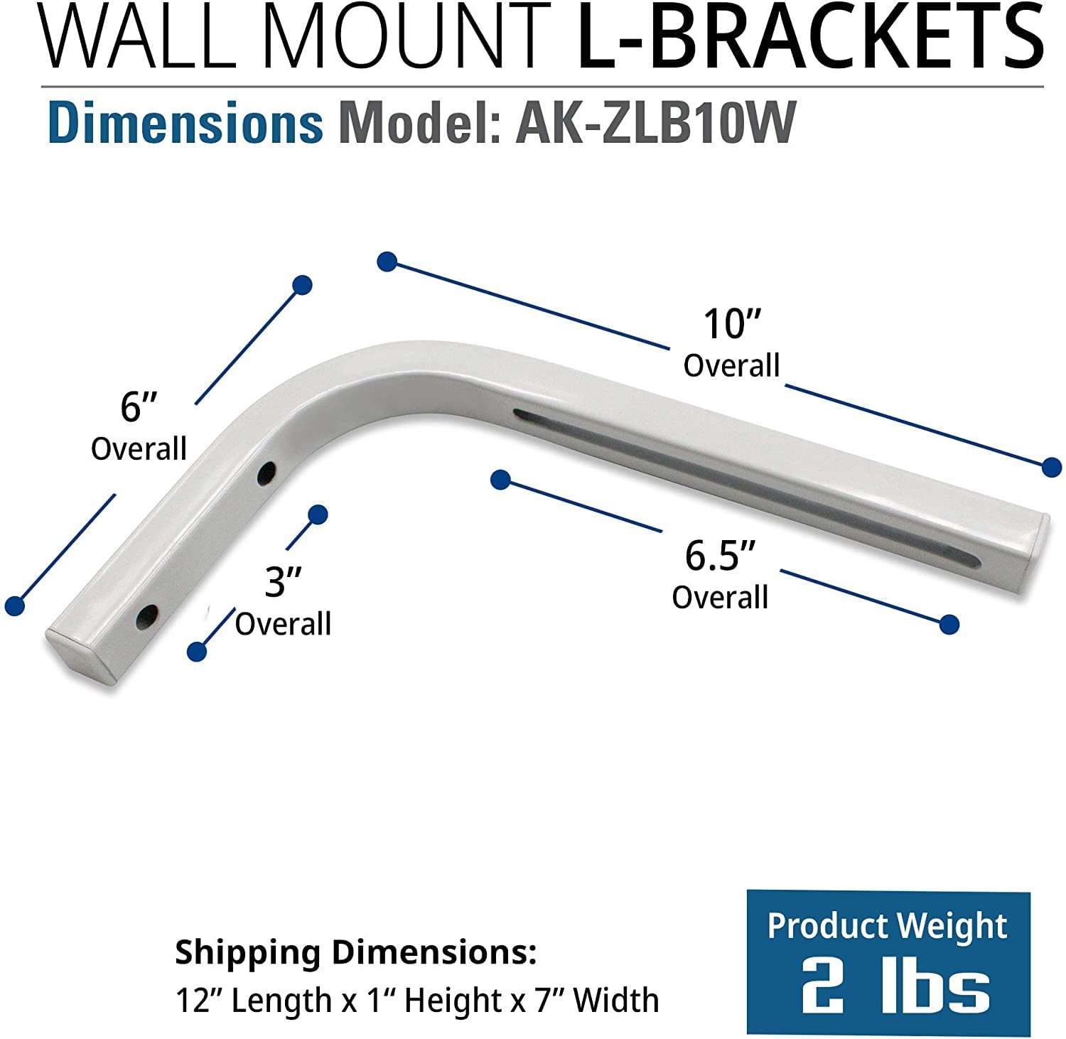 Akia Screens 10 inch Universal Projector Screen L-Bracket Wall Hanging Mount Kit 10" Adjustable Extension with Hook for Projector Screen Indoor Outdoor Movie Video Home Theater, White, AK-ZLB10W 5