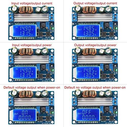 REES52 Buck Boost Converter Display, Buck-Boost Board DC 5.5-30V 12v to DC 0.5-30V 5v 24v Adjustable Constant Current Voltage Step UP Down Voltage Regulator 4A 35W Power Supply Module 2