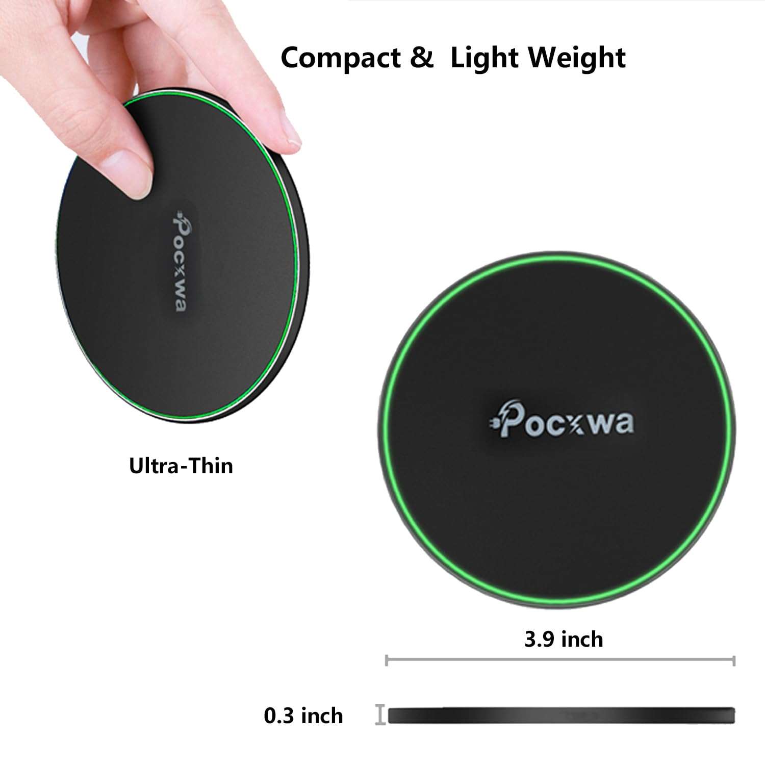 Wireless Charger for Samsung Galaxy S25 Ultra S24 Plus S23 S22 S21 S20 S10 S9 S8, Galaxy Note 20 10 9 8; Fast Wireless Charging Pad Compatible with iPhone 16 Pro Max 15 14 13 12 11 XS XR X 5
