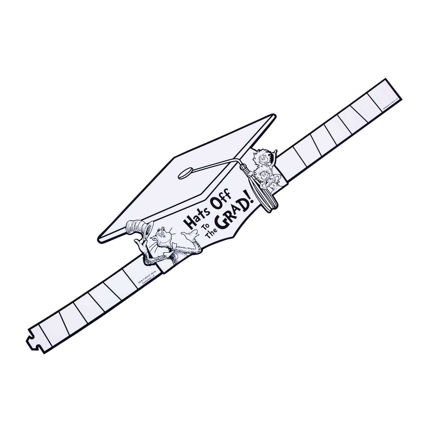 Fun Express Color Your Own Dr. Seuss Graduation Mortarboard Crowns - 12 Pieces 1