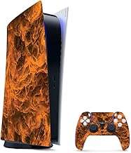 MightySkins Gaming Skin for PS5 / Playstation 5 Digital Edition Bundle - Burning Up | Protective Viny wrap | Easy to Apply and Change Style | Made in The USA 1
