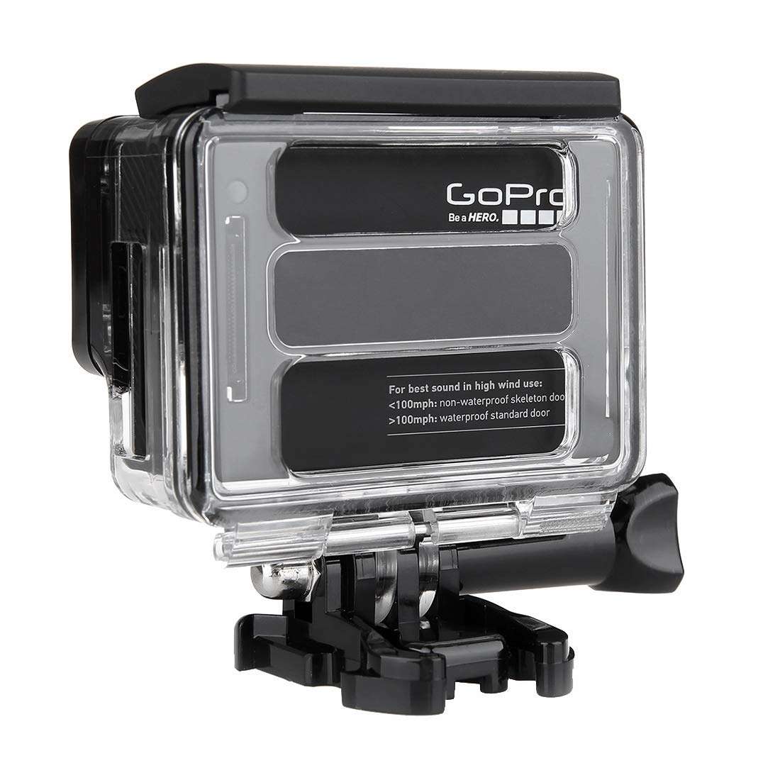 YANGJIAN 2 in 1 Waterproof Protective Housing Case Diving Box + External Mini Stereo MIC Microphone with 17CM 3.5mm to Mini USB 10 Pin Adapter Cable for for GoPro Hero 4/3+ / 3, Microphone Size: 5.5 5