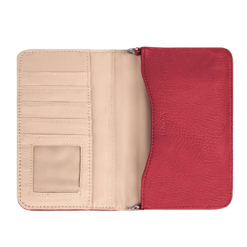 Durable Leather Cell Phone Wallet Case | Credit Debit Card Holder | ID Holder | Back Pocket | Shoulder Wallet Bag for Women 5
