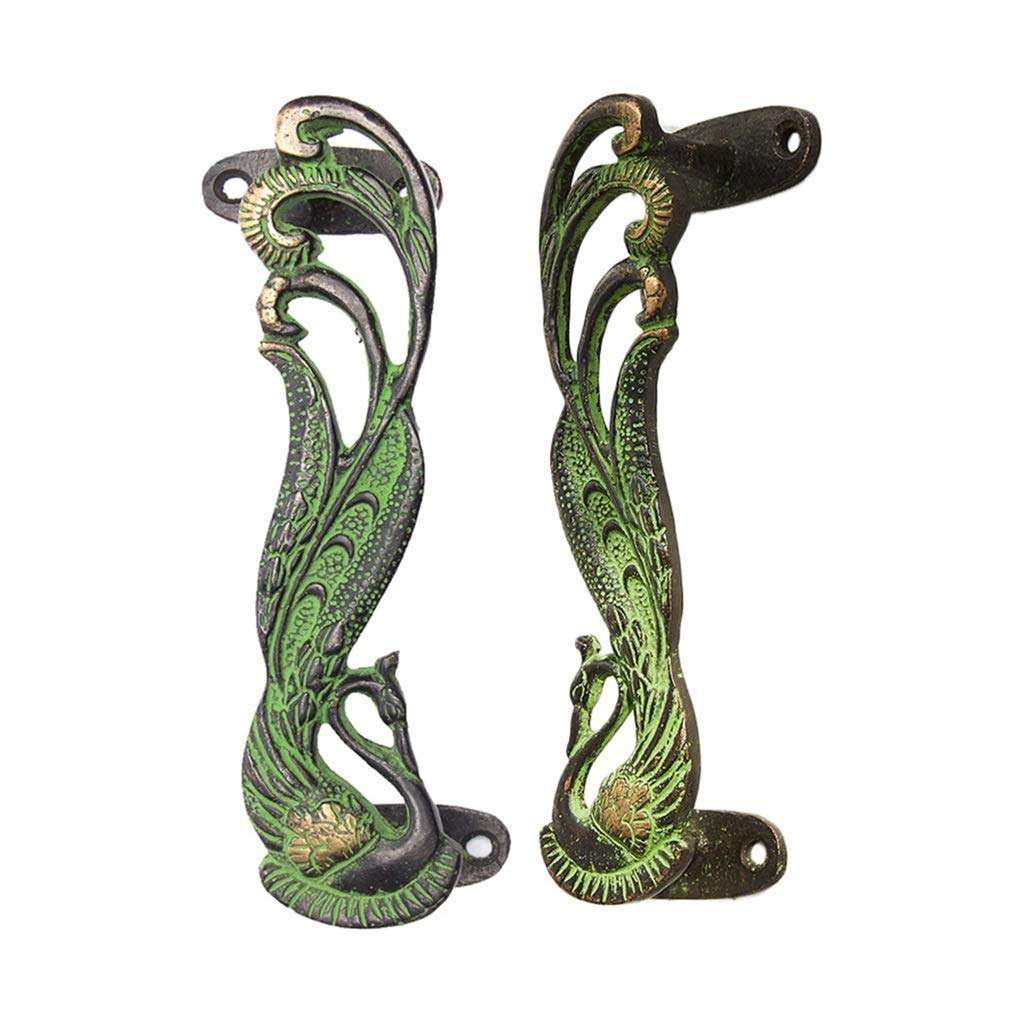 AWCPP Sliding Door Handle, Nordic Vintage Entrance Gate Closet Door Hardware Accessories Creative Door Handle,Bronze 1