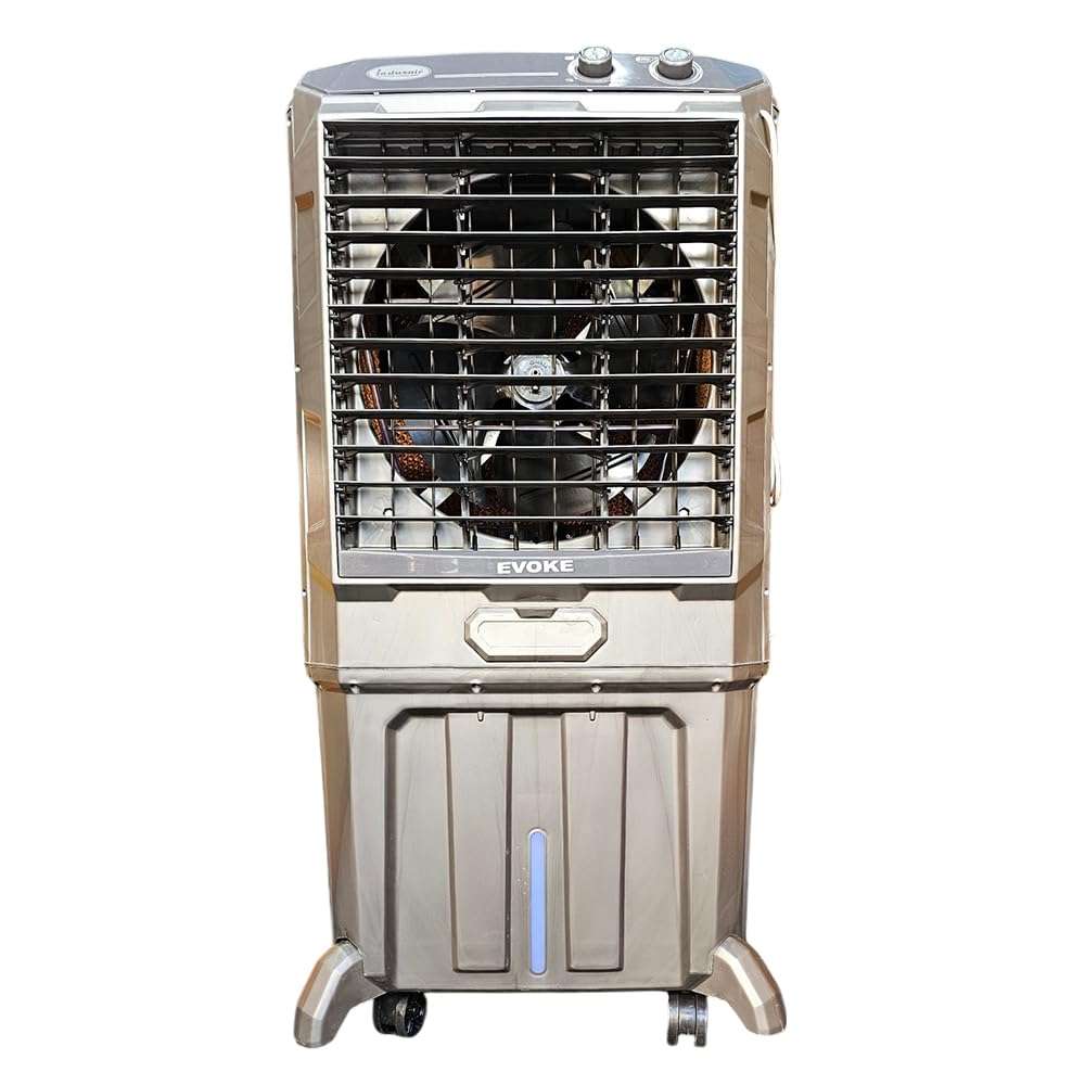 ForeSpace - Evoke- 90 Litres Desert Air Cooler for home | For Larger Room| High Density Honeycomb Pads | Fully Collapsible Louvers | High-Speed | Everlast Pump | Humidity Control - Grey 3