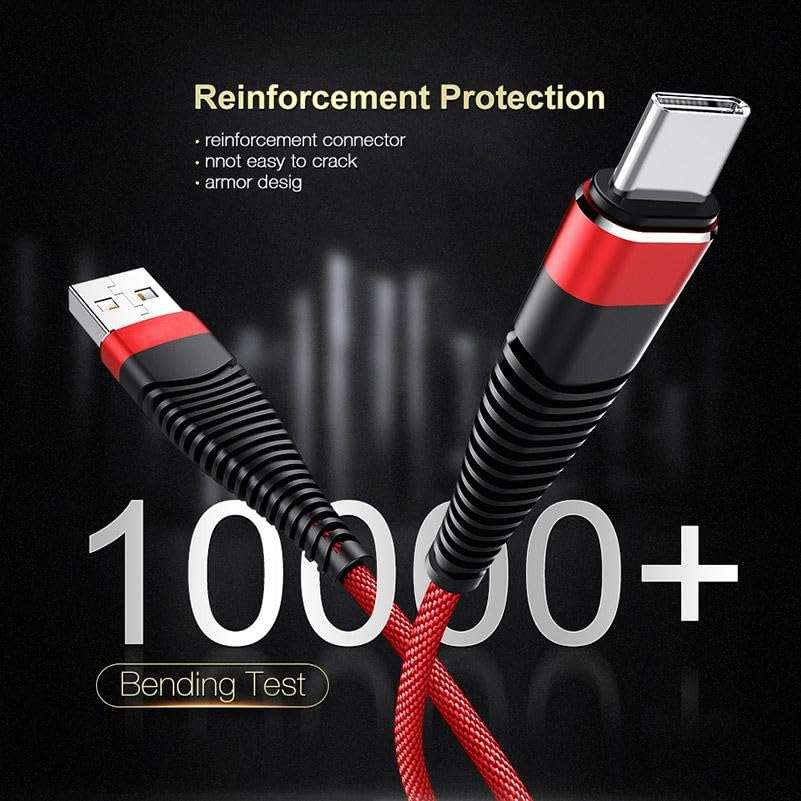 10ft USB Cable Type-C Charger Cord Compatible with Amazon Kindle Paperwhite Kids (11th,12th Gen 2021,2024), Power Wire USB-C Long Red Braided 5