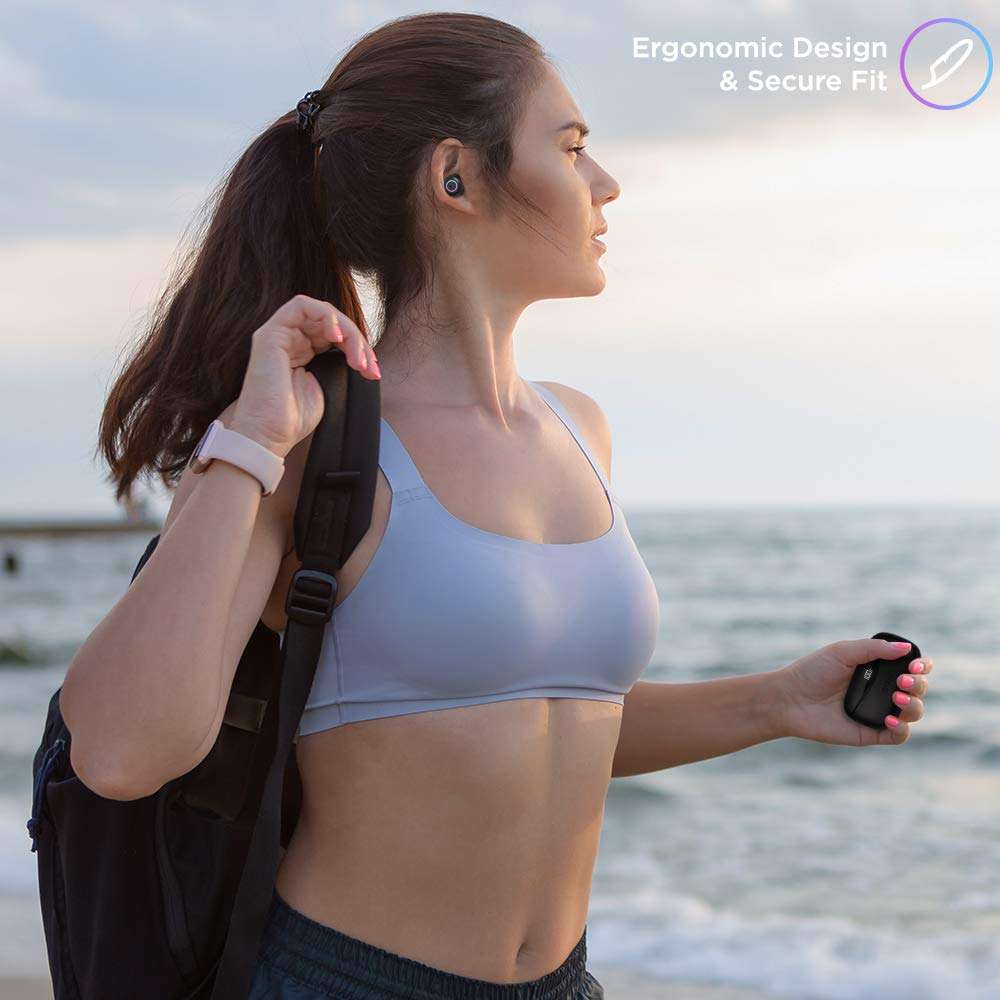 SVN Sound-Steve Aoki NEON 200 Wireless Earbuds- in Ear Headphones with Charging Case, Noise Cancelling Microphone, Touch Controls, LED Light System- Ear Pods for Music 4