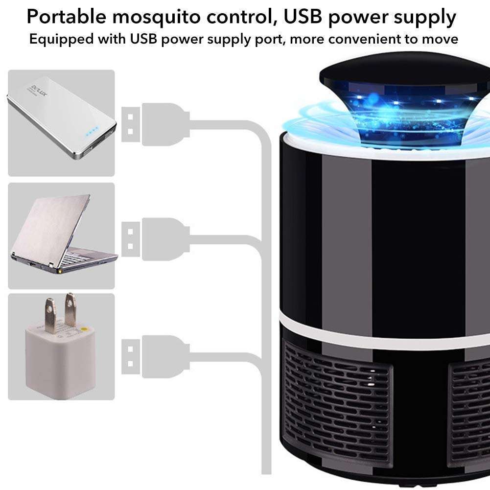 LACOSSI Electric Mosquito Killer, Fly Insect Killer Machine, Insect Bug Zapper,Fly Catcher and Trap Killer LED Lamp for Restaurants,Home, Kitchen, Kids Bedroom,Outdoor Office(R-Black) 5