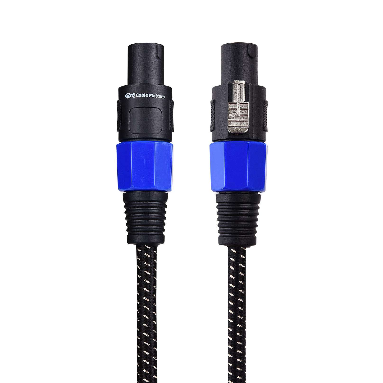 Cable Matters Premium Braided 12AWG Speaker Cable 15 ft Compatible with Speakon NL4FC Port 5