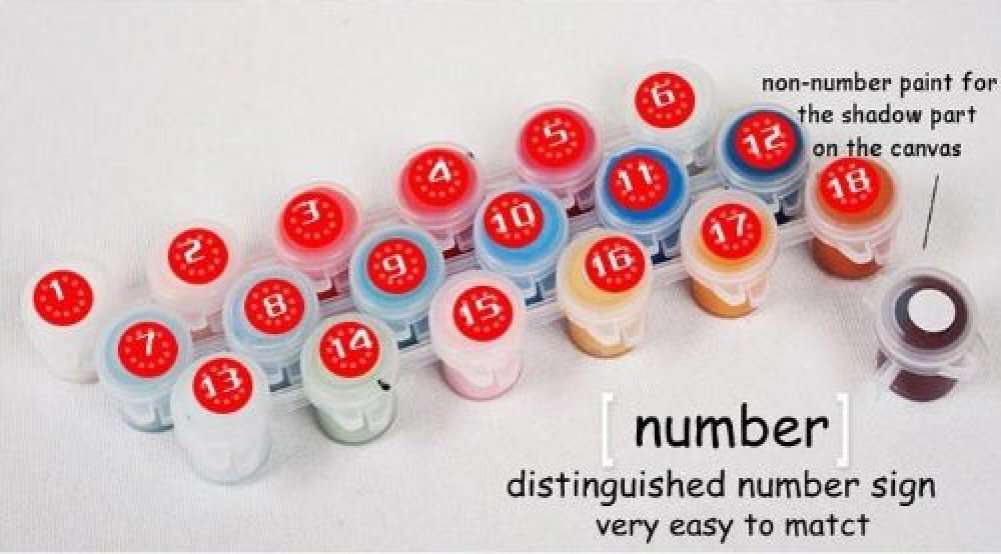 Colour Talk DIY Oil Painting, Paint by Number Kits for Kids - Petal Girl 20X30cm. 4