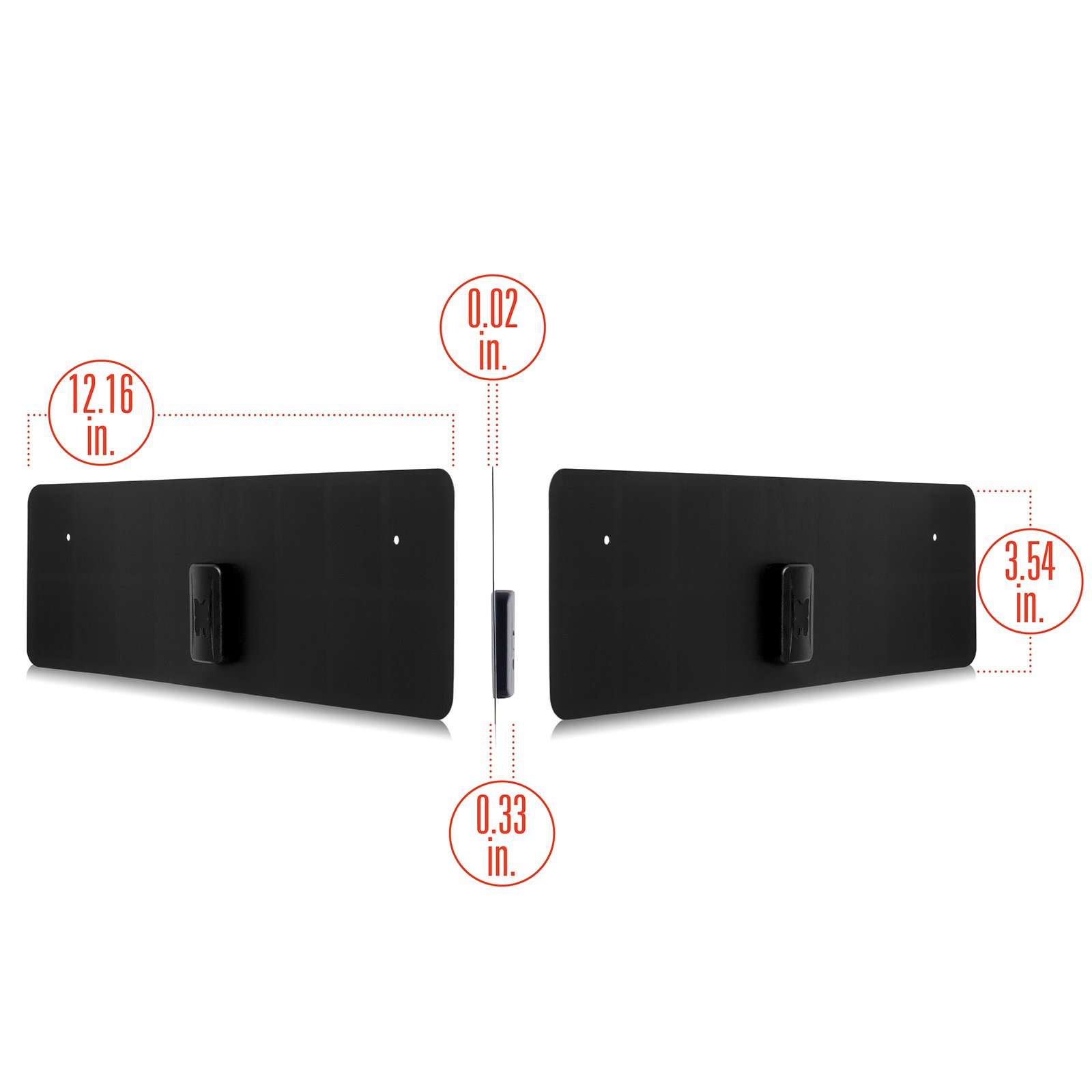 RGTech Monarch 40 Black Indoor HDTV Flat Paper Thin Antenna - True 40 Mile Range, Multidirectional Reception, UWB Technology and 4G filter for Maximum UHF/VHF/FM/USB TV Tuner/DVB-T/DAB Radio reception 3