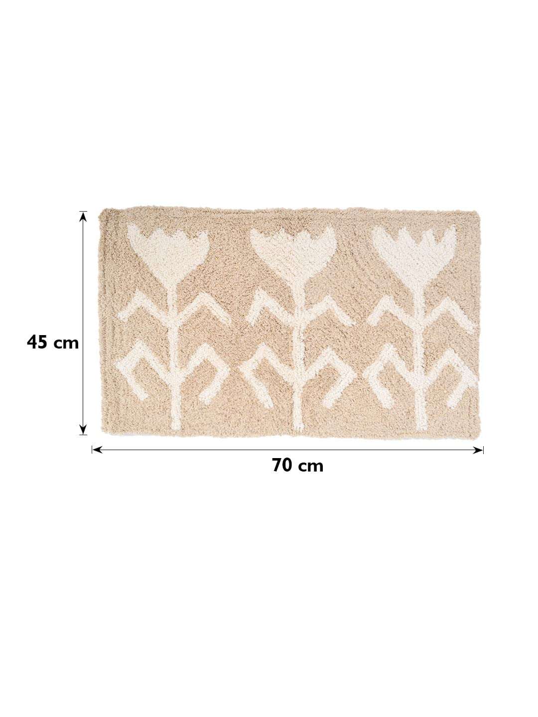 BLANC 9 Bathmats & Doormats |Non Slip Washable Cotton Mat| for Bathtub, Floor, Kitchen and Living Room (45X70Cm) 4