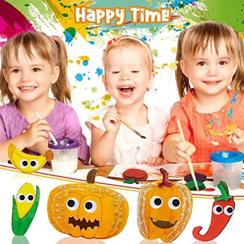 Paint and Decorate Your Own Wooden Magnet.22 Wood Painting Craft Kit and Art Set for Kids. Art and Craft Supplies Party Favors for Boys Girls Age 3 4 5 6 7, Family Activity Project Birthday Present 6