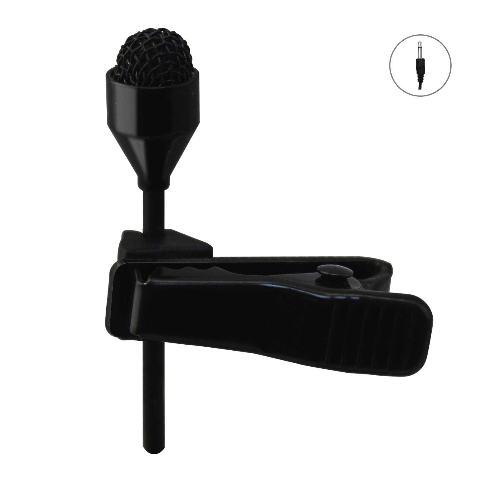 J K MIC-J 044 Lavalier Lapel Clip On Omni-Directional Condenser Microphone Compatible with Desktop Computer/Portable Voice Amplifier (Mono 1/8'' TS Plug) 3